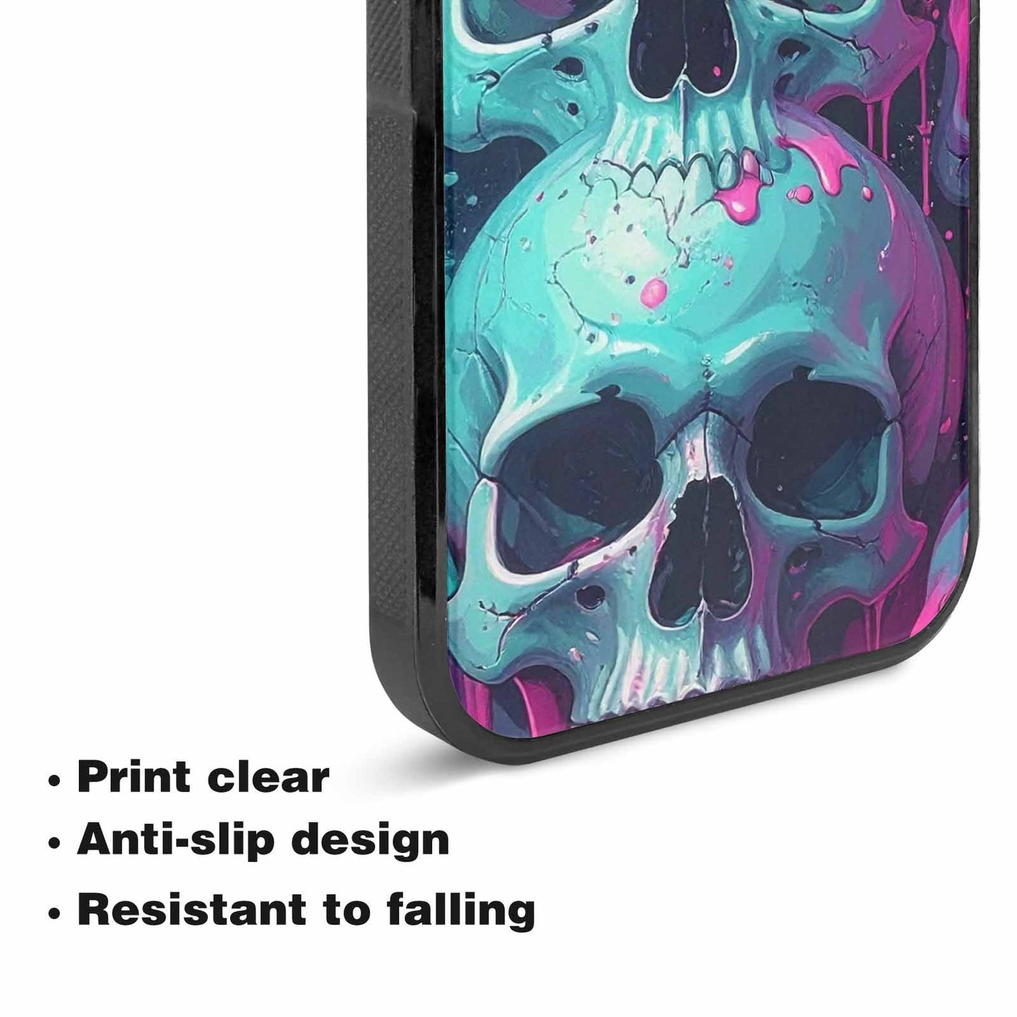 iPhone 15 Case — 1000\'s Of Skulls Overlapping Each Other, Unique Phone Case Design