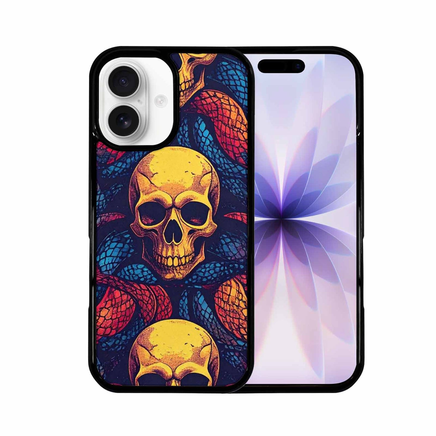 iPhone 17 Case — Snake Print Skulls Seamless Gothic Skulls, Original Design Phone Case