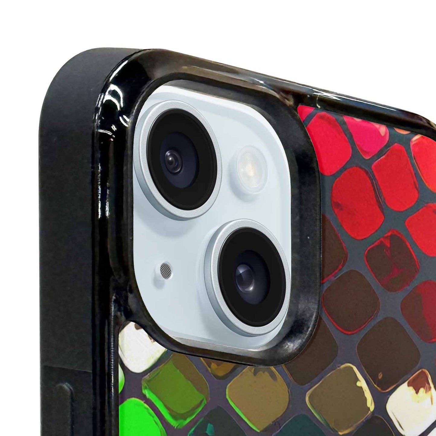 iPhone 15 Plus Case — Snake Print Dark Seamless Pattern Vibrant, Custom Designed Case Cover