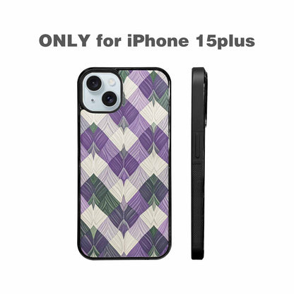 iPhone 15 Plus Case — Genderqueer Flag Color Theme Small Rainbow, Customized Protective Case