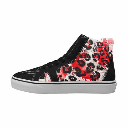 MEN'S Animal Print (black & High Top Canvas Grunge Shoes