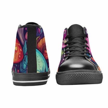 WOMEN'S Mushroom Skull High Top Canvas Dreamcore Shoes