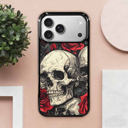 iPhone 17 Pro Max Case — Seamless Tileable Pattern Of Gothic Skulls, Custom Designed Case Cover