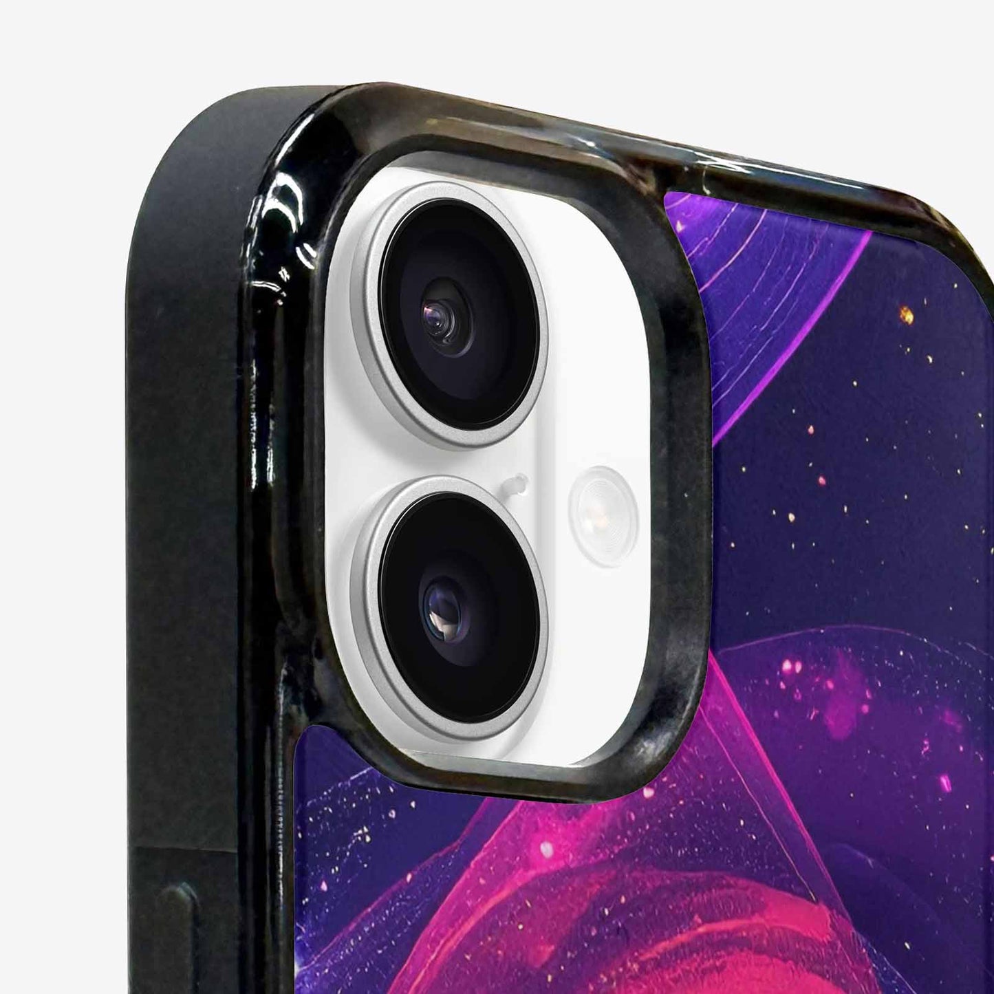 iPhone 16 Case — Rose Galaxy Art Seamless Pattern Vibrant, Custom Phone Case