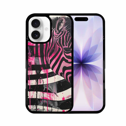 iPhone 17 Case — Black &amp; Pink Ink Animal Print, Custom Print Case Cover