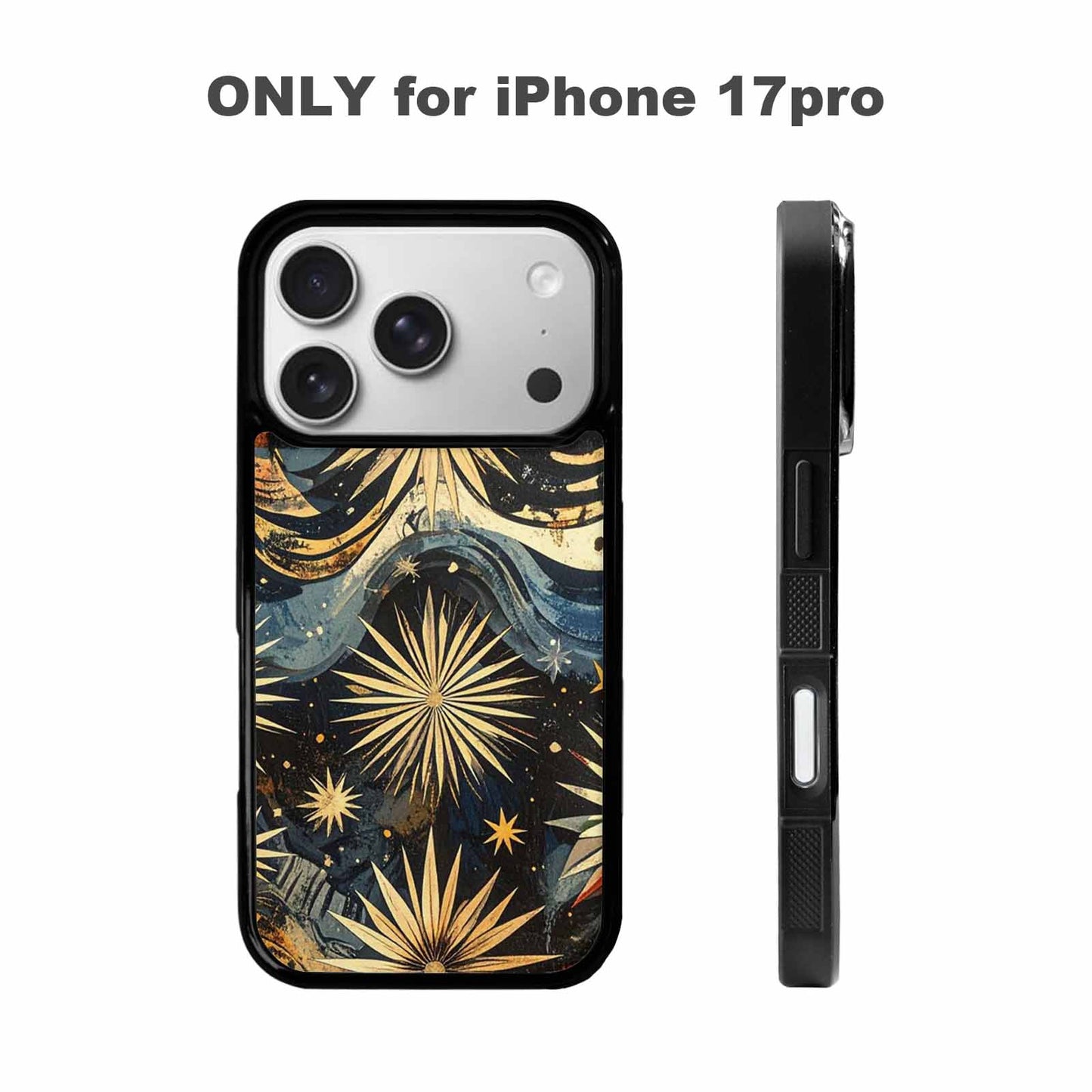 iPhone 17 Pro Case — Retro Zebra Print Star Animal Print, Custom Designed Case Cover
