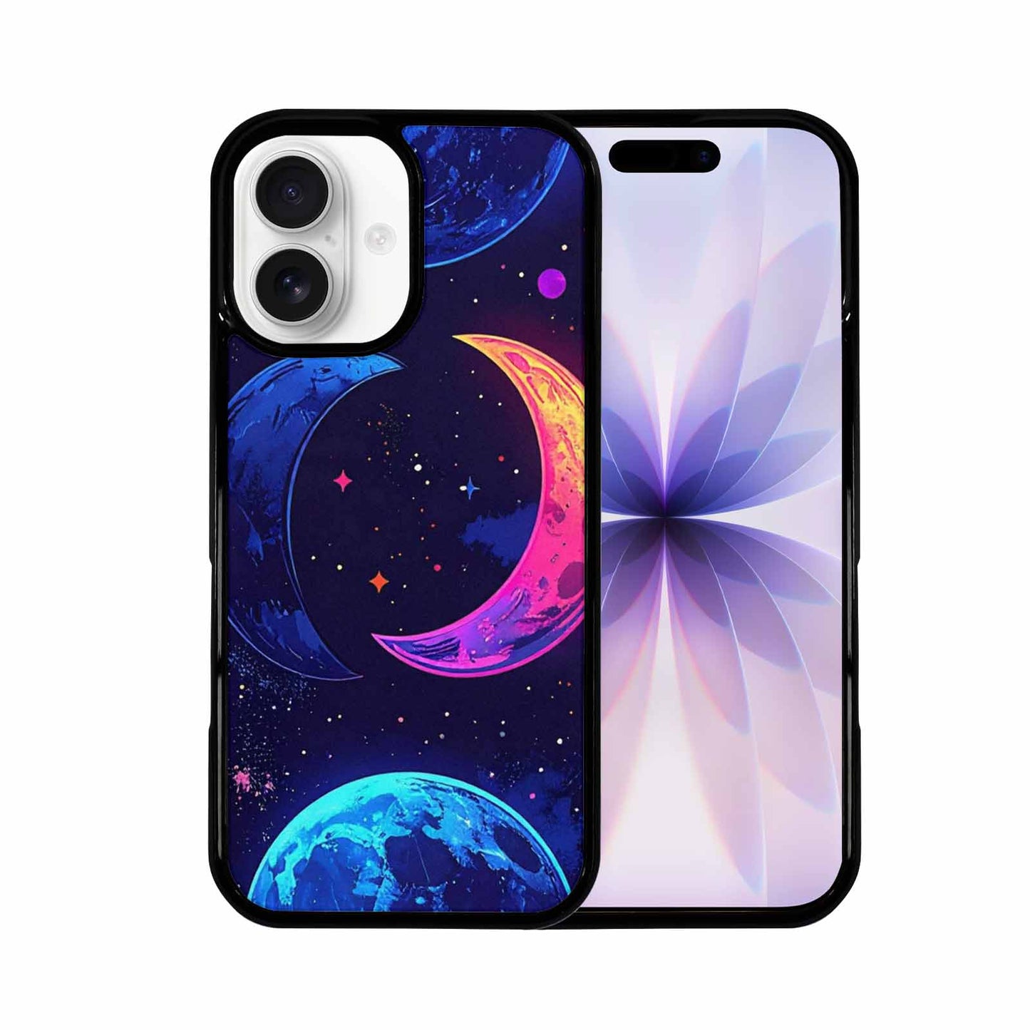 iPhone 17 Case — Neon Winter Moon Cartoon Cute, Original Design Phone Case