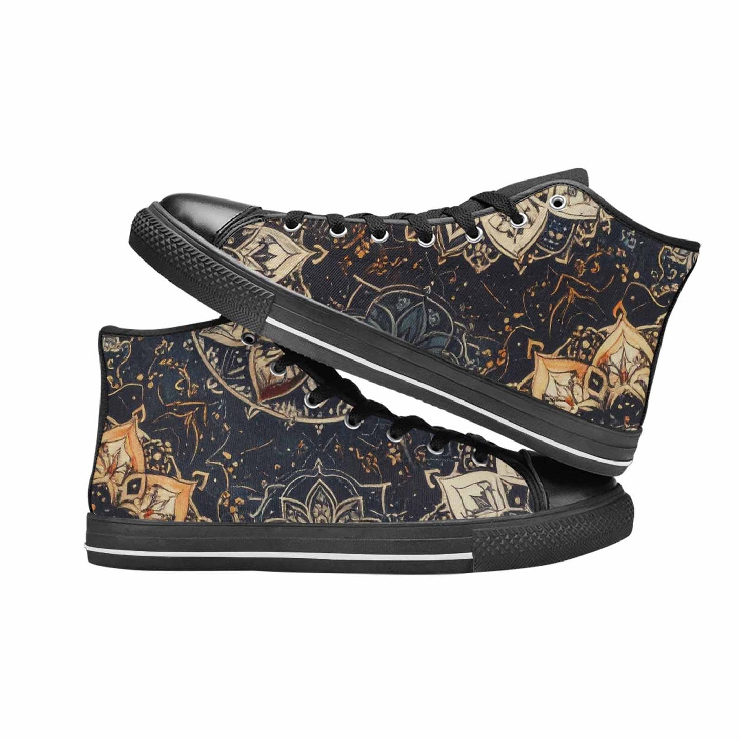 MEN'S Mandala High Top Canvas Cottagecore Custom Shoes