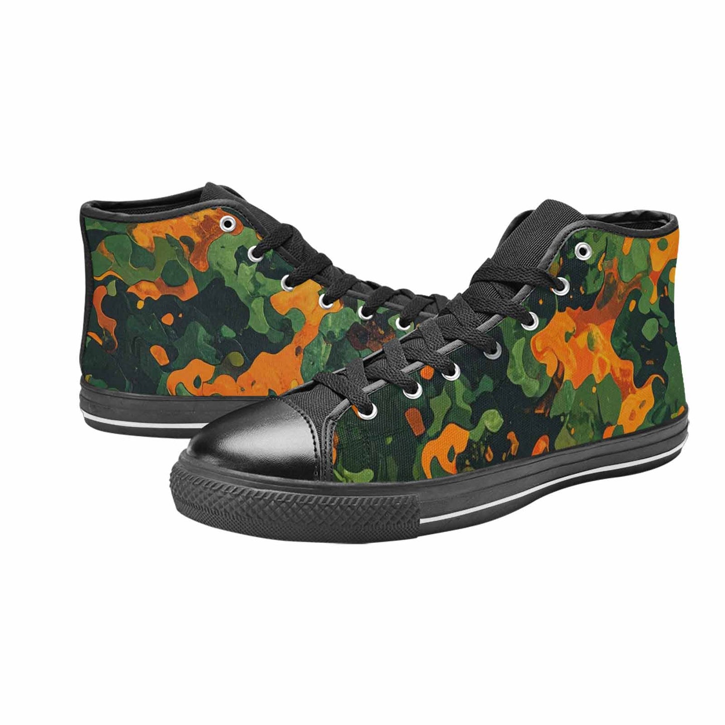 WOMEN'S Military Camouflage Blotch High Top Canvas Aesthetic Custom Shoes