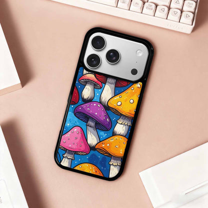 iPhone 17 Pro Case — Vivid Winter Mushroom Seamless Cartoon Cute, Custom Art Phone Cover
