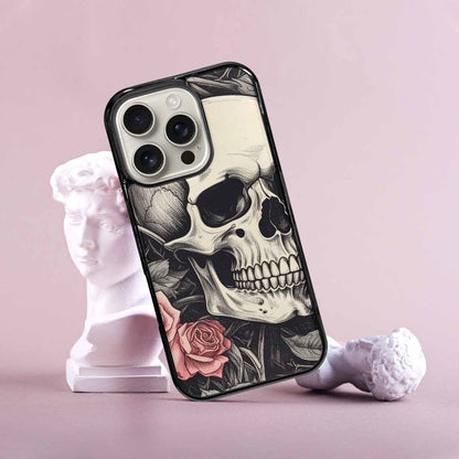 iPhone 16 Pro Case — 20 Skulls Overlapping Seamless Tileable Pattern, Custom Made Phone Cover
