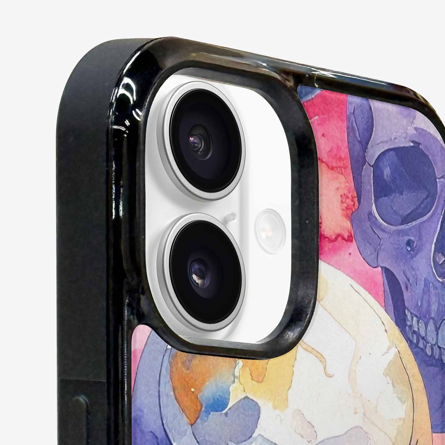 iPhone 16 Plus Case — Kulls Watercolor Skulls Small Skull Pattern, Custom Designed Case Cover
