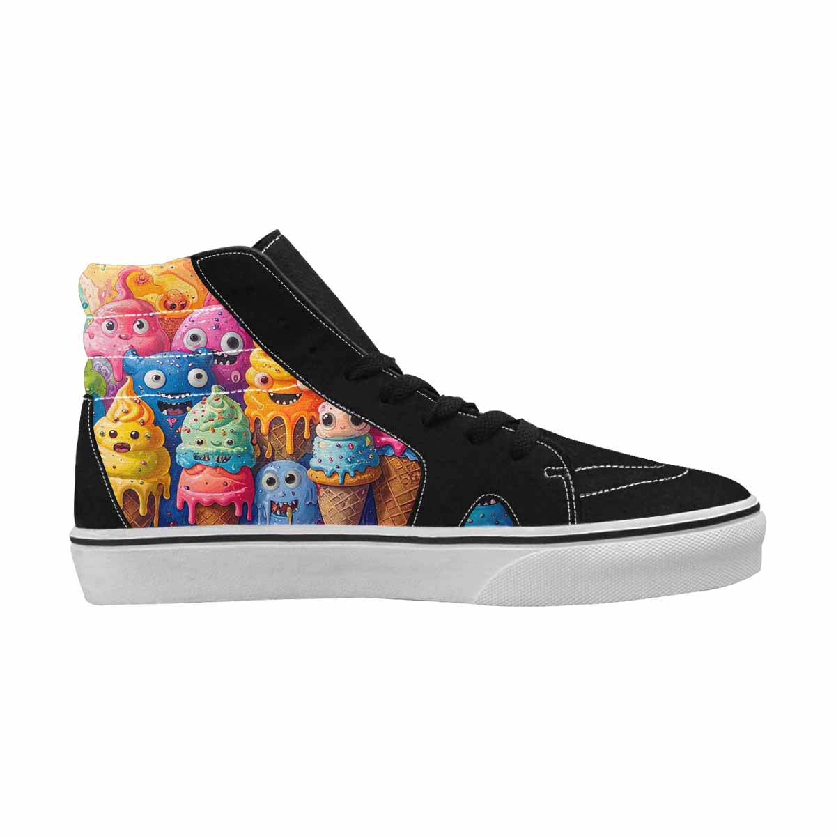 MEN'S Melting Ice Cream Monster High Top Canvas Y2K Shoes