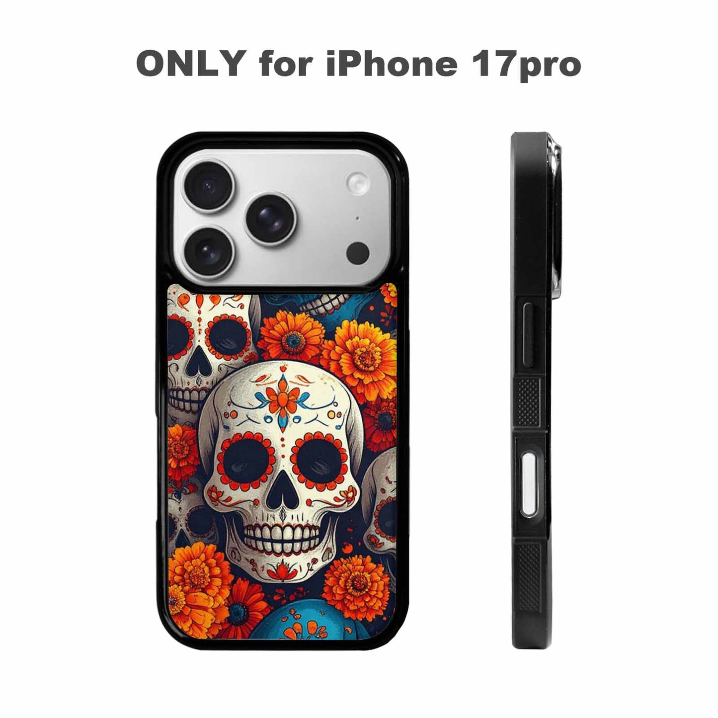 iPhone 17 Pro Case — Skull Dark Art Gothic Print Gothic, Custom Made Phone Cover