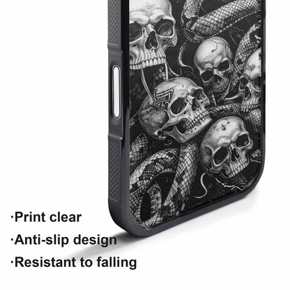 iPhone 17 Pro Max Case — Skull Dark Art Gothic Print Gothic, Customized Protective Case