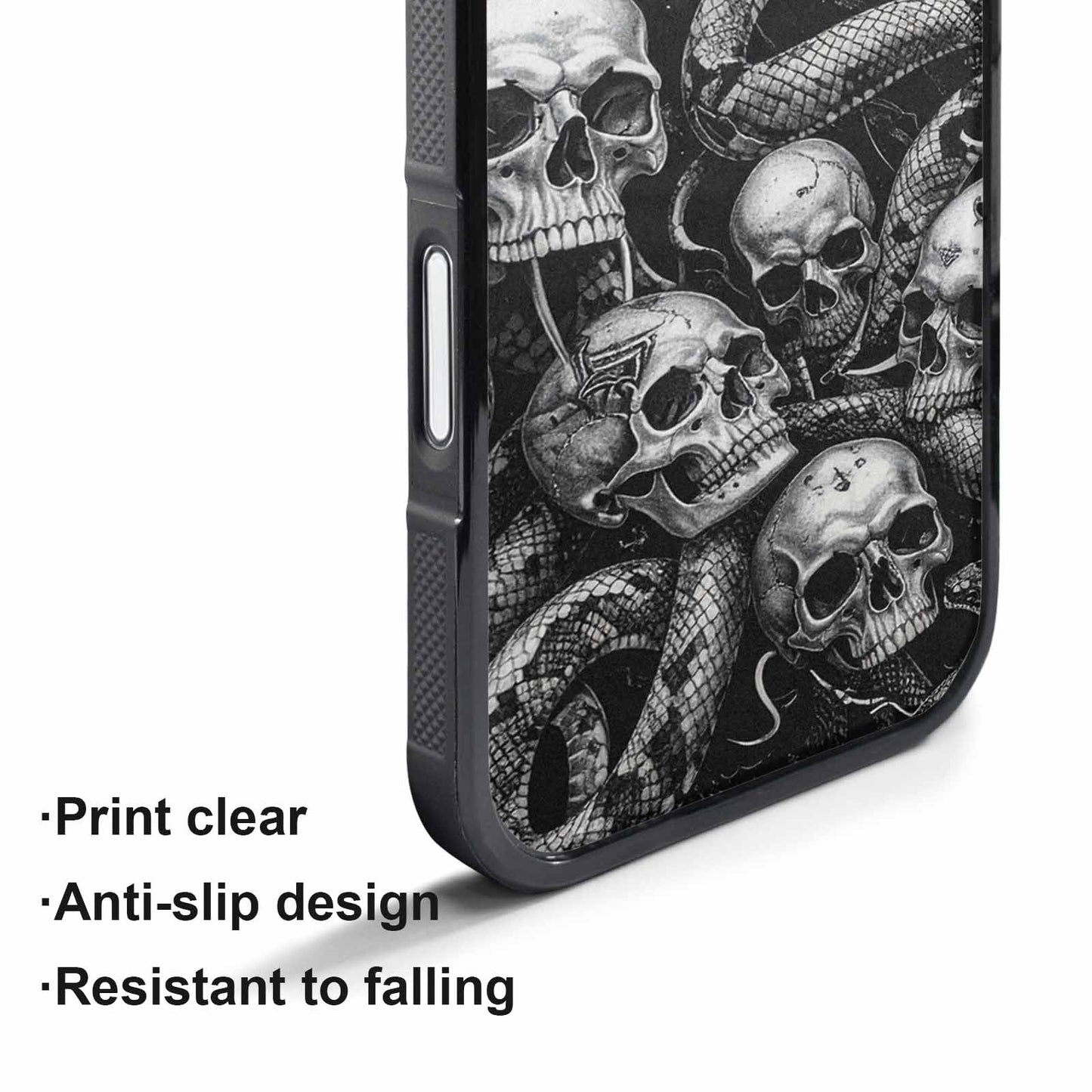 iPhone 17 Pro Max Case — Skull Dark Art Gothic Print Gothic, Custom Printed Phone Case
