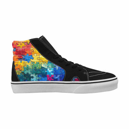MEN'S Autism Puzzle Pieces High Top Canvas Aesthetic Shoes