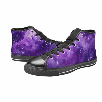 WOMEN'S Galaxy Art - High Top Canvas Grunge Shoes