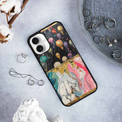 iPhone 16 Plus Case — Aliens Marblealiens Pattern Cyi, Custom Made Phone Cover