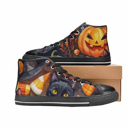 WOMEN'S Halloween High Top Canvas Cottagecore Custom Sneakers