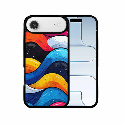 iPhone 17 Air Case — Glossy Winter Wave Seamless Cartoon Cute, Custom Designed Case Cover