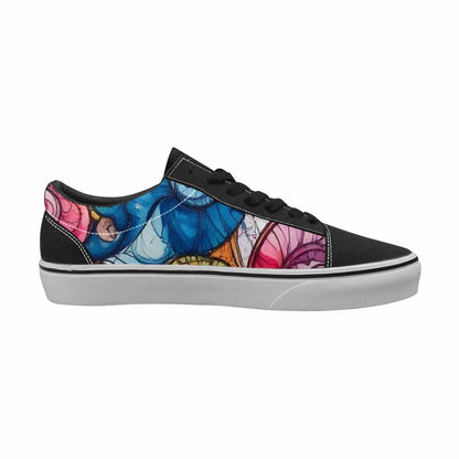 WOMEN'S Tie Lace-Up Canvas Vibrant Chaos Sneakers