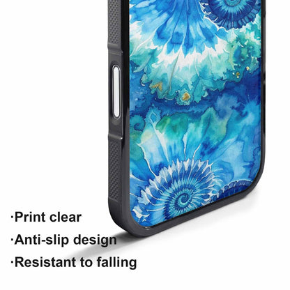 iPhone 17 Pro Max Case — Tie Dye Ocean Blues Tie Dye, Custom Art Phone Cover