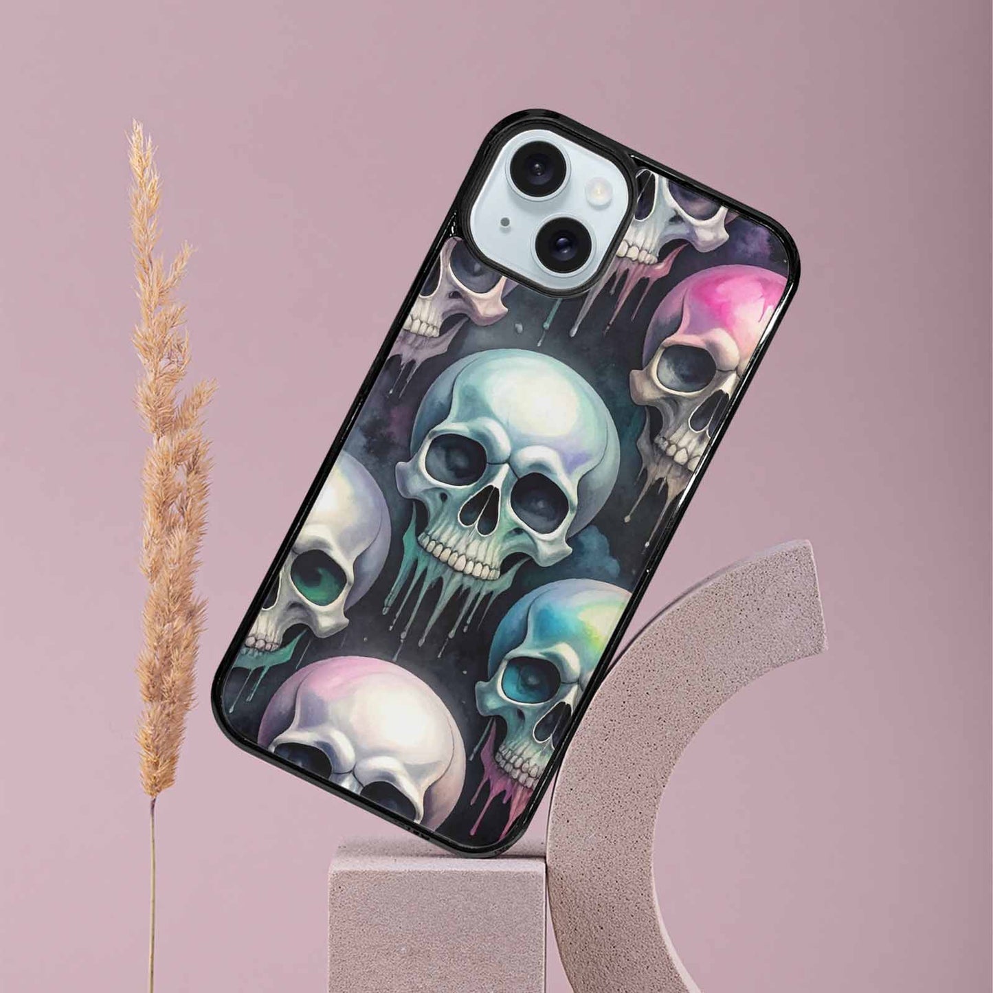iPhone 15 Plus Case — Dark Black And White Color Tone, Custom Art Phone Cover