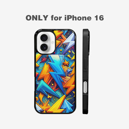 iPhone 16 Case — Lightning Bolt Storm Pattern Hundreds Of, Custom Print Case Cover