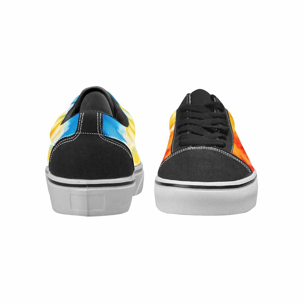 WOMEN'S Tie Dye Drip Canvas Lace-Up Grunge Custom Sneakers