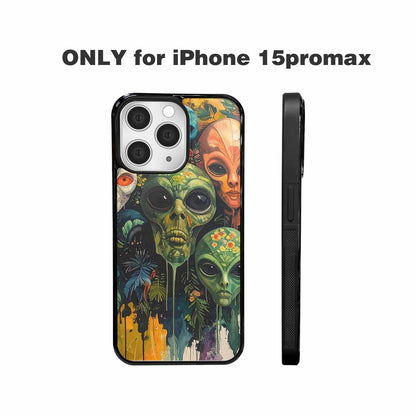 iPhone 15 Pro Max Case — Aliens Pattern Hundreds Of Sma Bav, Custom Phone Case
