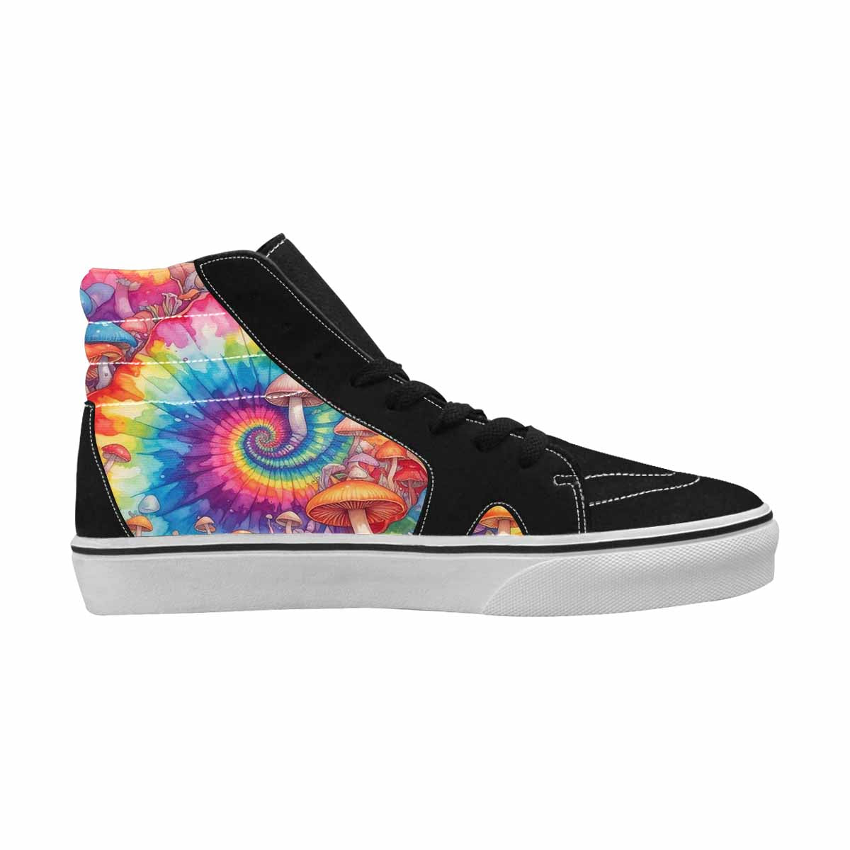 MEN'S Mushrooms  Tie Dye High Top Canvas Dark Academia Sneakers