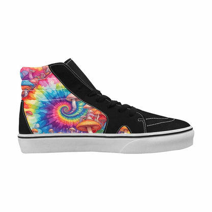 MEN'S Mushrooms  Tie Dye High Top Canvas Dark Academia Sneakers