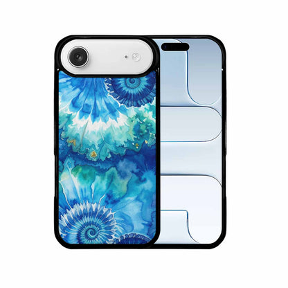 iPhone 17 Air Case — Tie Dye Ocean Blues Blended Tie, Customized Protective Case