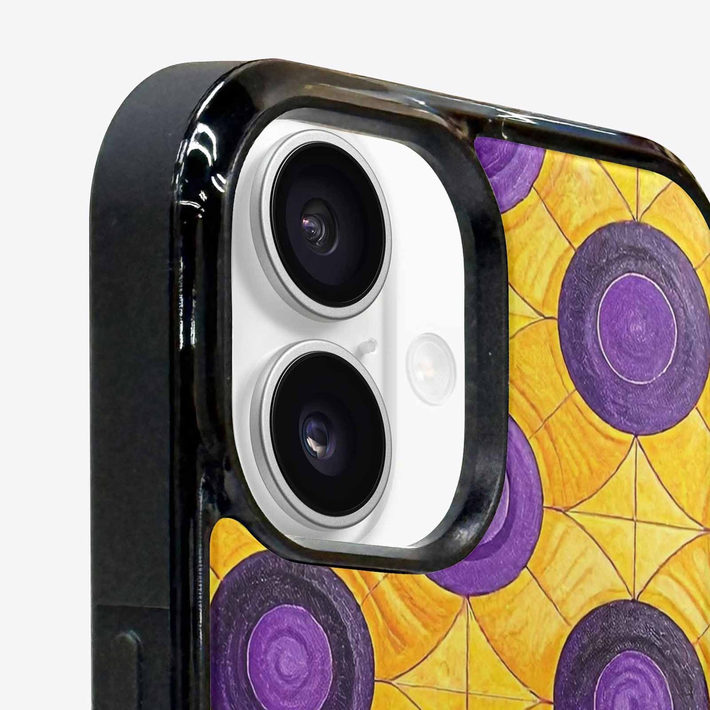 iPhone 16 Case — Intersex Flag Color Theme Small Rainbow, Custom Print Case Cover