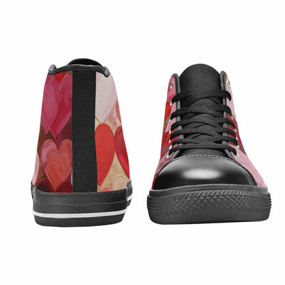 MEN'S No Words Or High Top Canvas Vibrant Chaos Custom Shoes