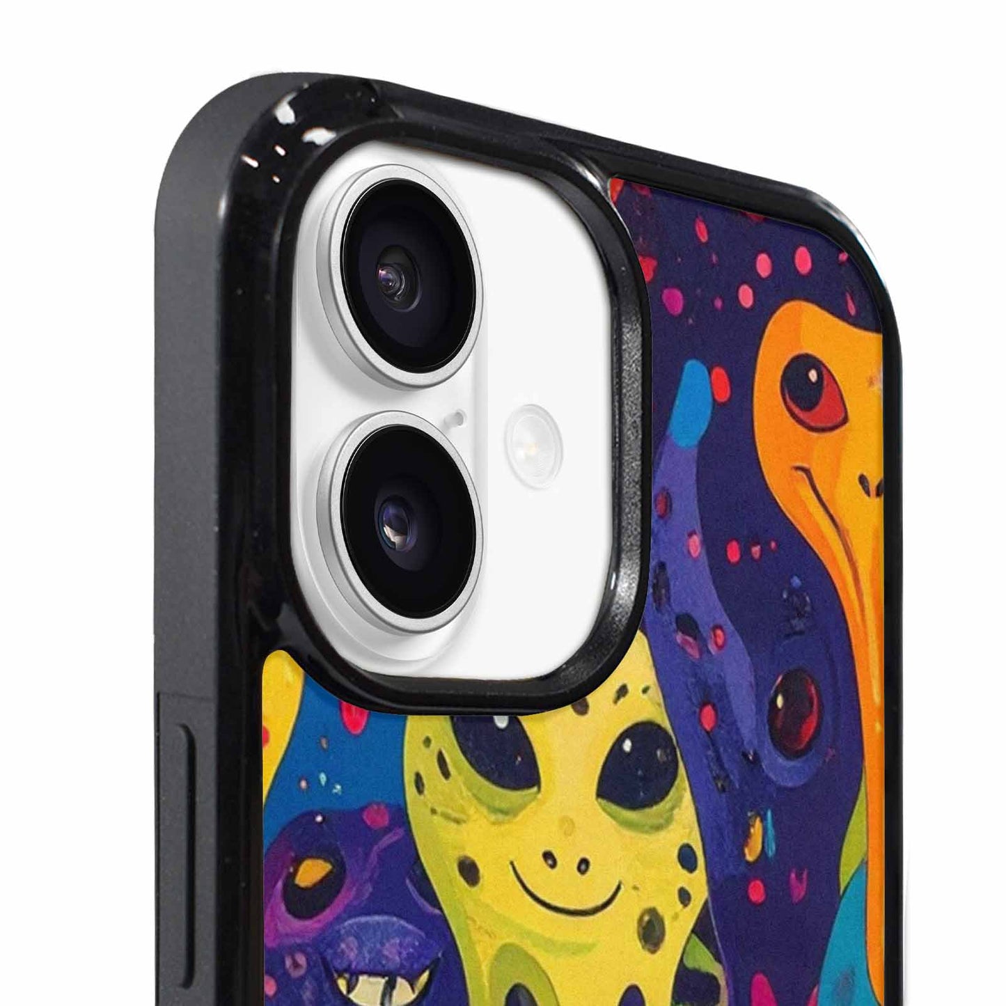 iPhone 17 Case — Melting Aliens Pattern Alien Scifi, Custom Art Phone Cover