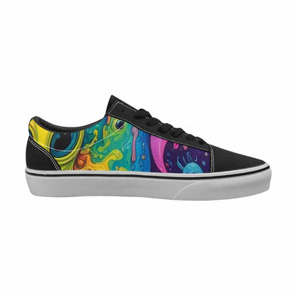 WOMEN'S Aliens  Tie Dye Lace-Up Canvas Vibrant Chaos Sneakers
