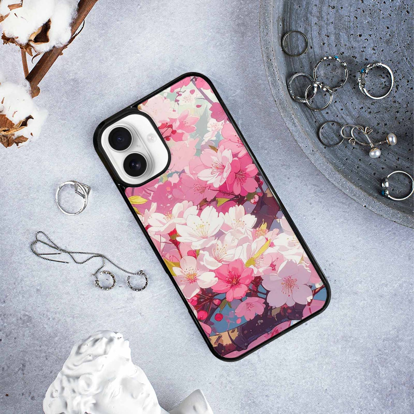 iPhone 16 Plus Case — Cherry Blossom Branch Cherry Blossom Branches, Unique Phone Case Design
