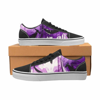 WOMEN'S Melting Moon Smiley Lace-Up Canvas Kaleidoscope Sneakers
