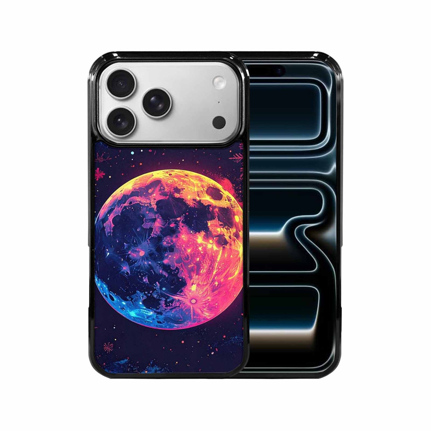 iPhone 17 Pro Max Case — Neon Winter Moon Cartoon Cute, Customized Protective Case