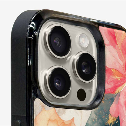 iPhone 16 Pro Case — Marble Floral, Customized Protective Case
