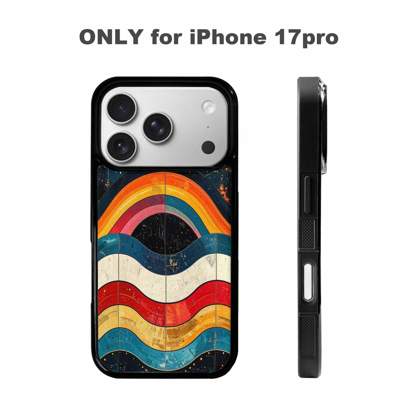 iPhone 17 Pro Case — Retro Wave Scallop Stripe Small Retro, Custom Made Phone Cover
