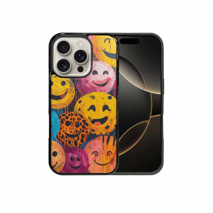iPhone 16 Pro Case — Smiley Faces Animal Printsmile, Custom Art Phone Cover