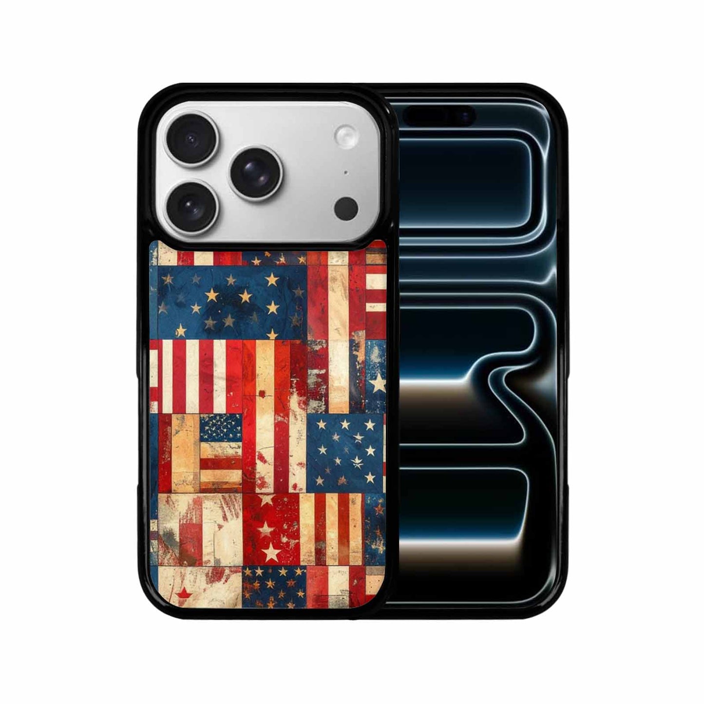 iPhone 17 Pro Case — Small American Flag Stars And Galaxy, Customized Protective Case