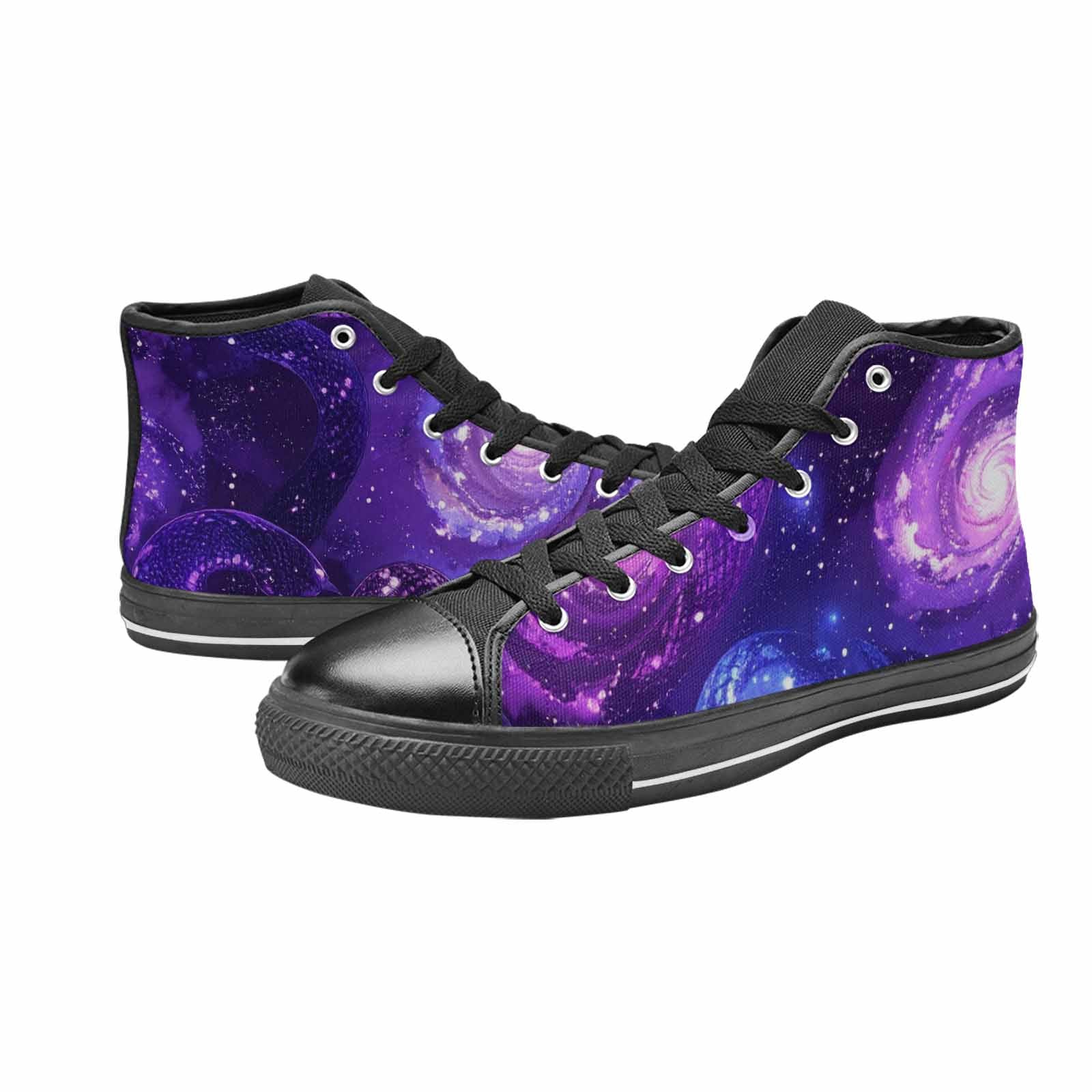 MEN'S Galaxy Snake Print High Top Canvas Vivid Sneakers