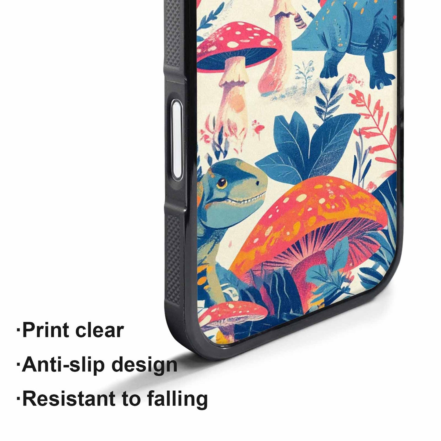 iPhone 17 Air Case — Vintage Dinosaurs Mushroom Retro Vintage, Custom Printed Phone Case