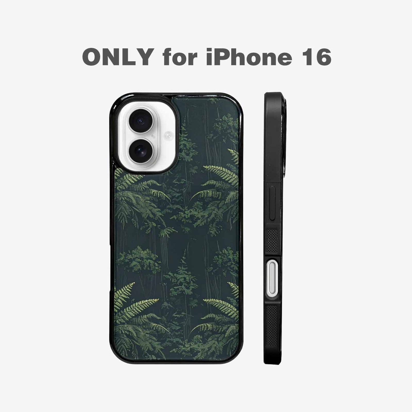 iPhone 16 Case — Seamless Pattern Ancient Redwood Forest Giant, Custom Art Phone Cover