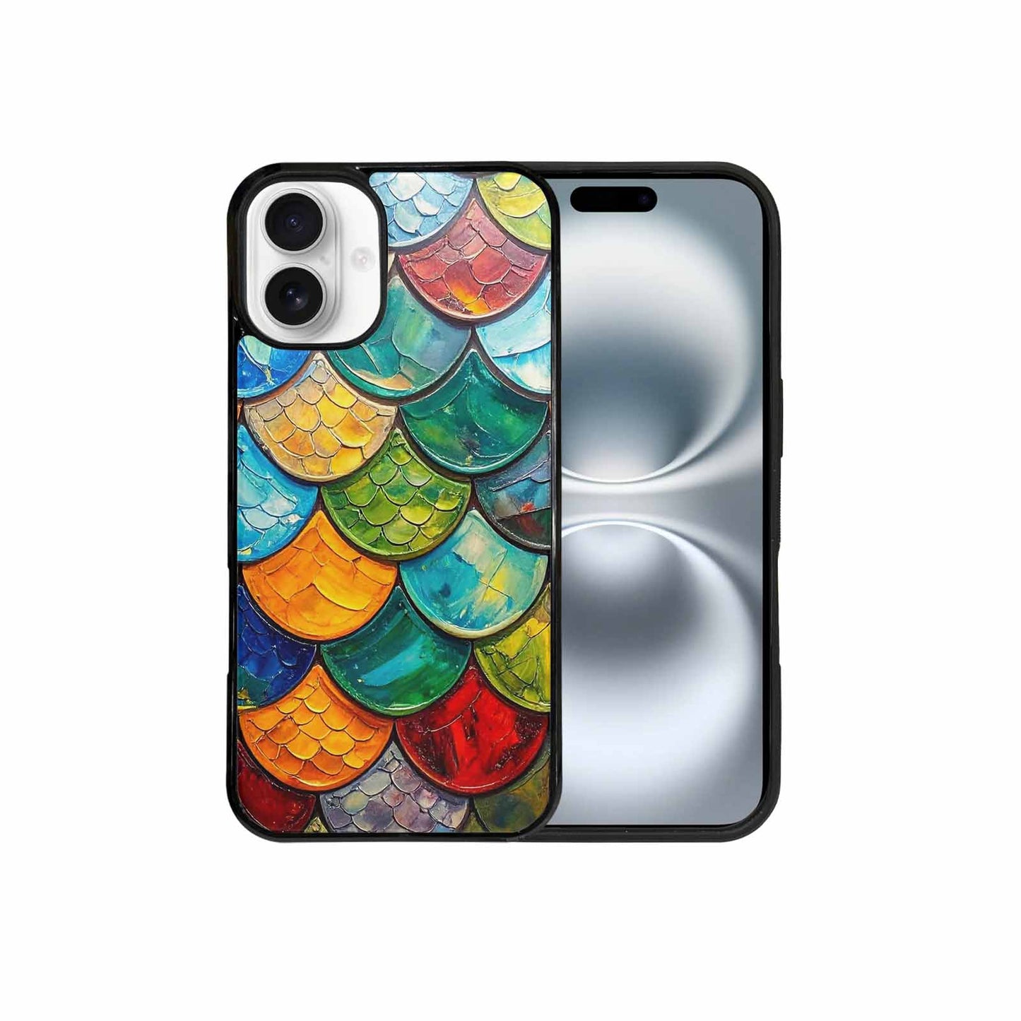 iPhone 16 Plus Case — Reptile Scale Full Color Vibrant Reptile, Custom Phone Case