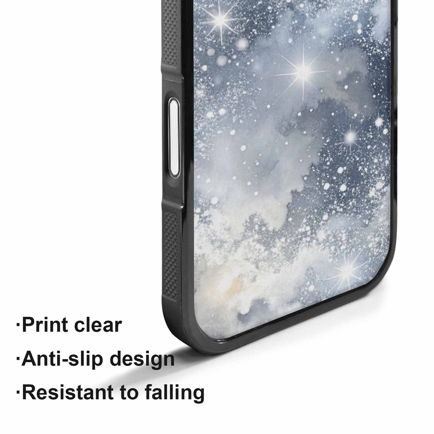 iPhone 17 Case — Galaxy Art Silver White Galaxy Space, Customized Protective Case